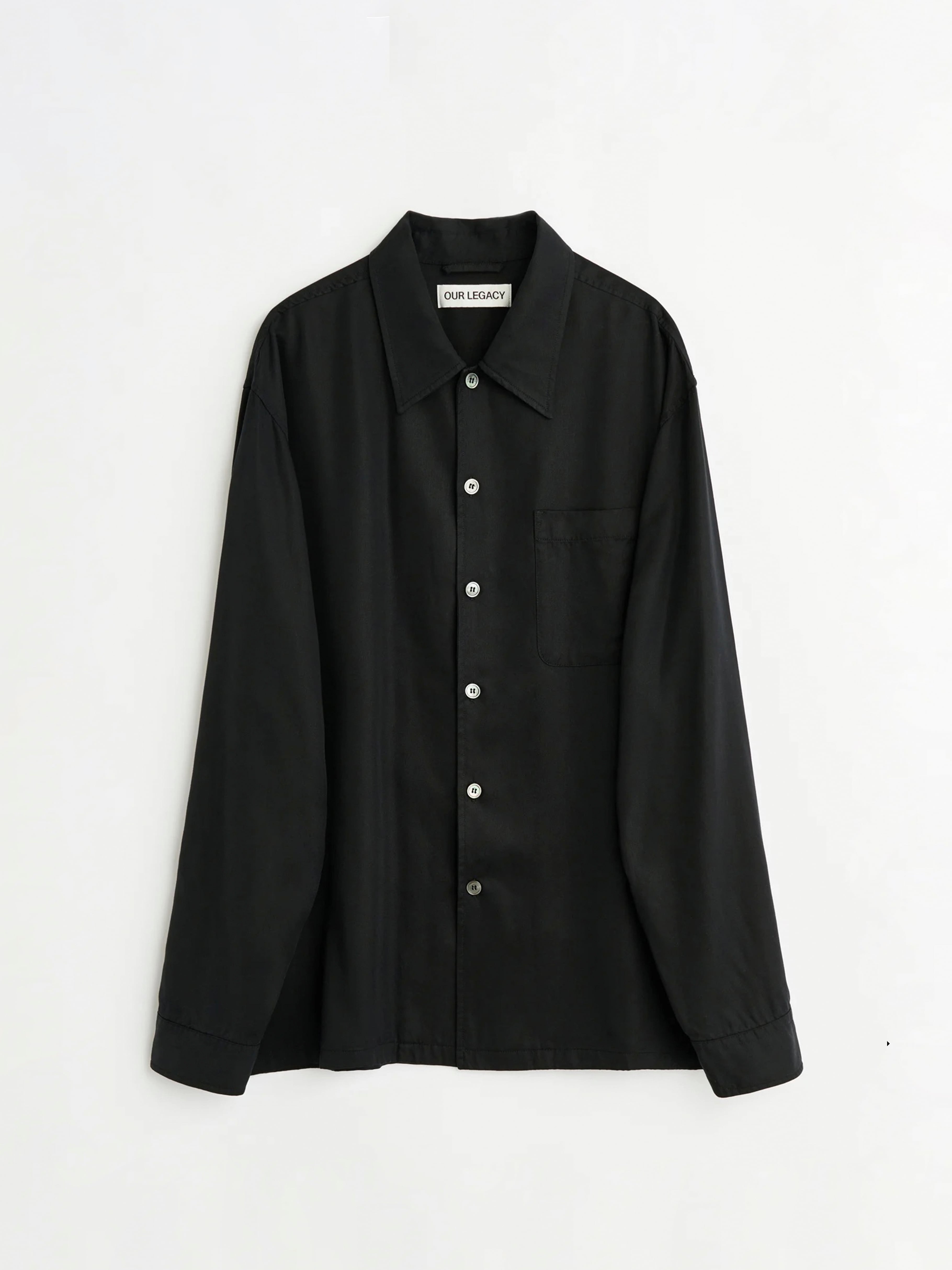 OUR LEGACY EVERY SHIRT Draping Black Lyocell M2262EDB | BEST