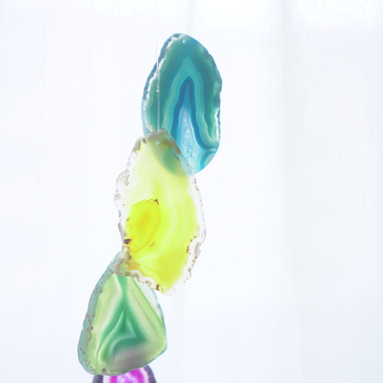 Neon Rainbow - アゲートヒーリングチャイム / Agate Sun Catcher Wind Chime 525