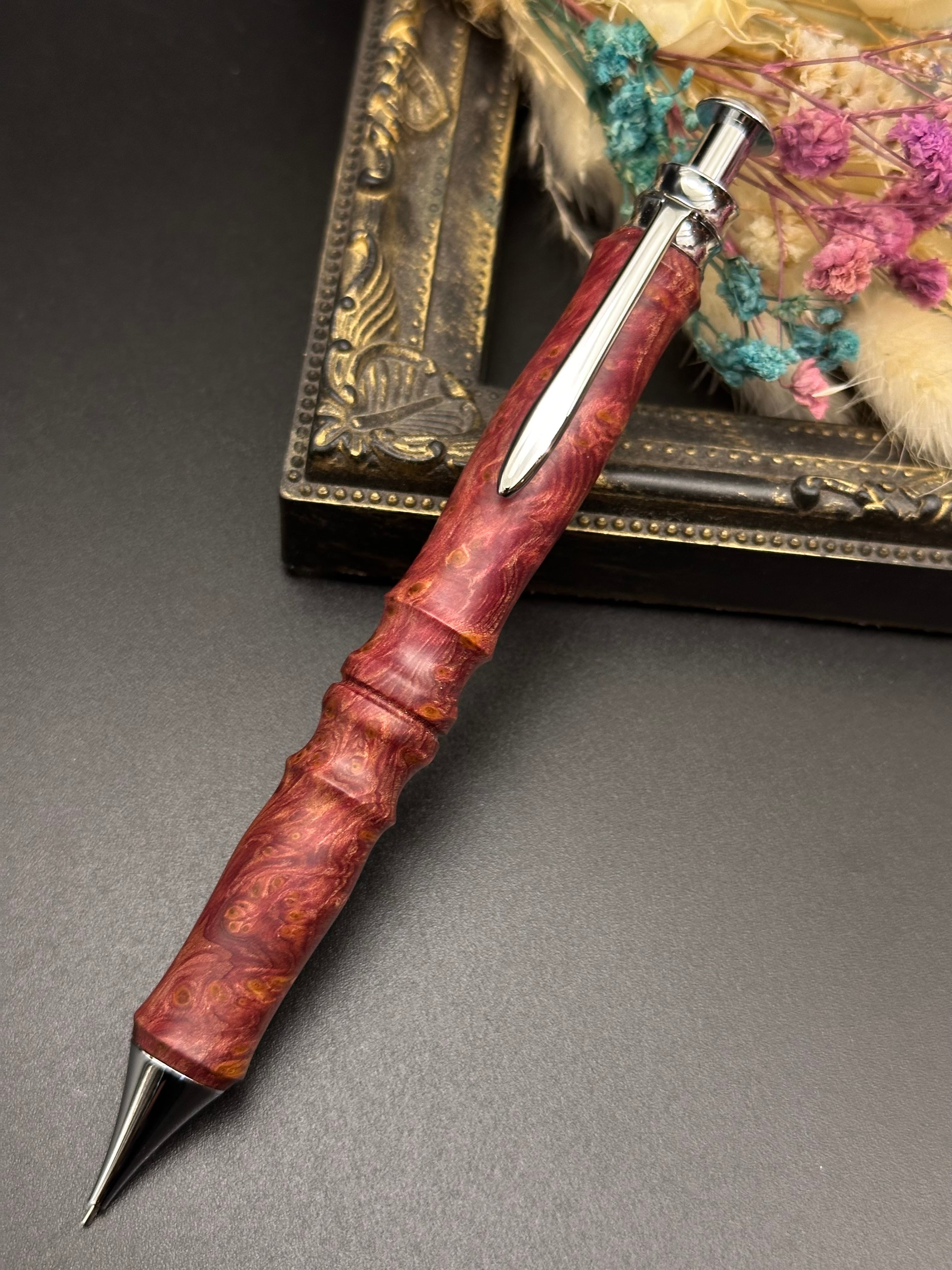 サイアミースローズ マイクロカーリー 木軸シャープペン&替芯ケース