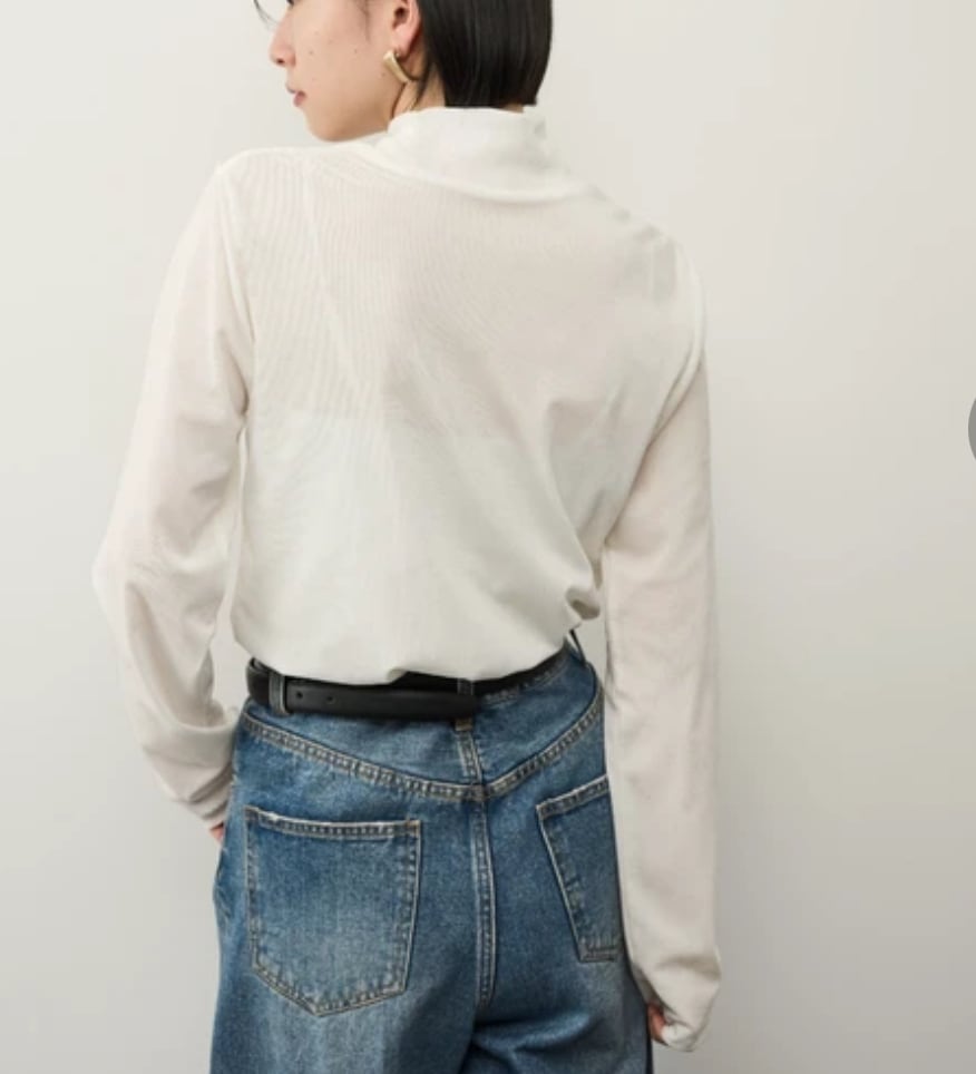 【SELECT】シアーベロアハイネックプルオーバー