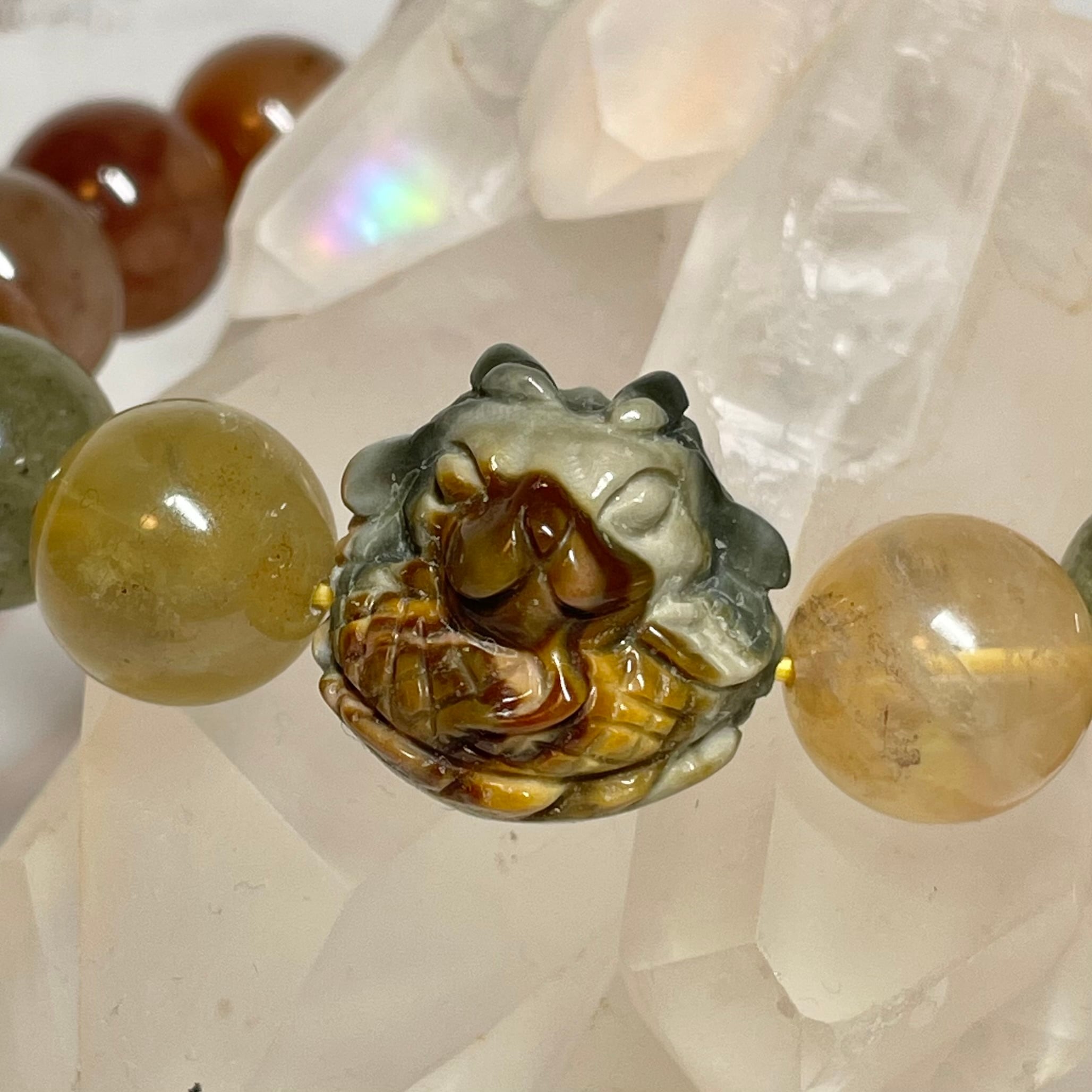 No.070 Mixラビットヘアルチル（福禄寿） 龍頭ブレス | Le rouet (ルエ)