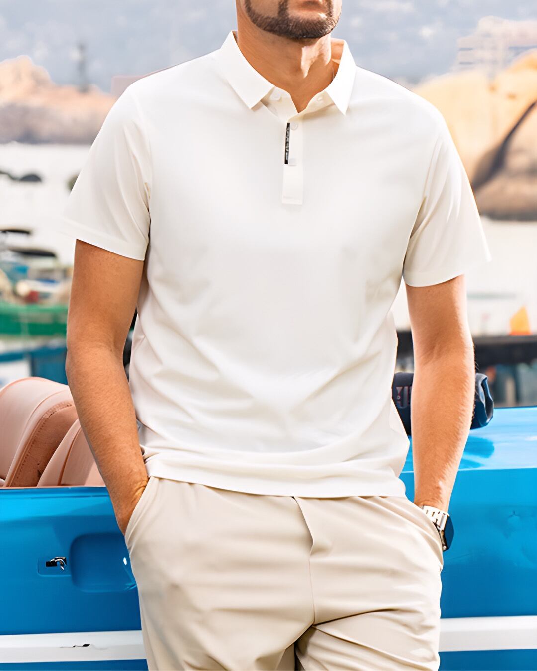 速乾 ストレッチポロ 4色 E0011