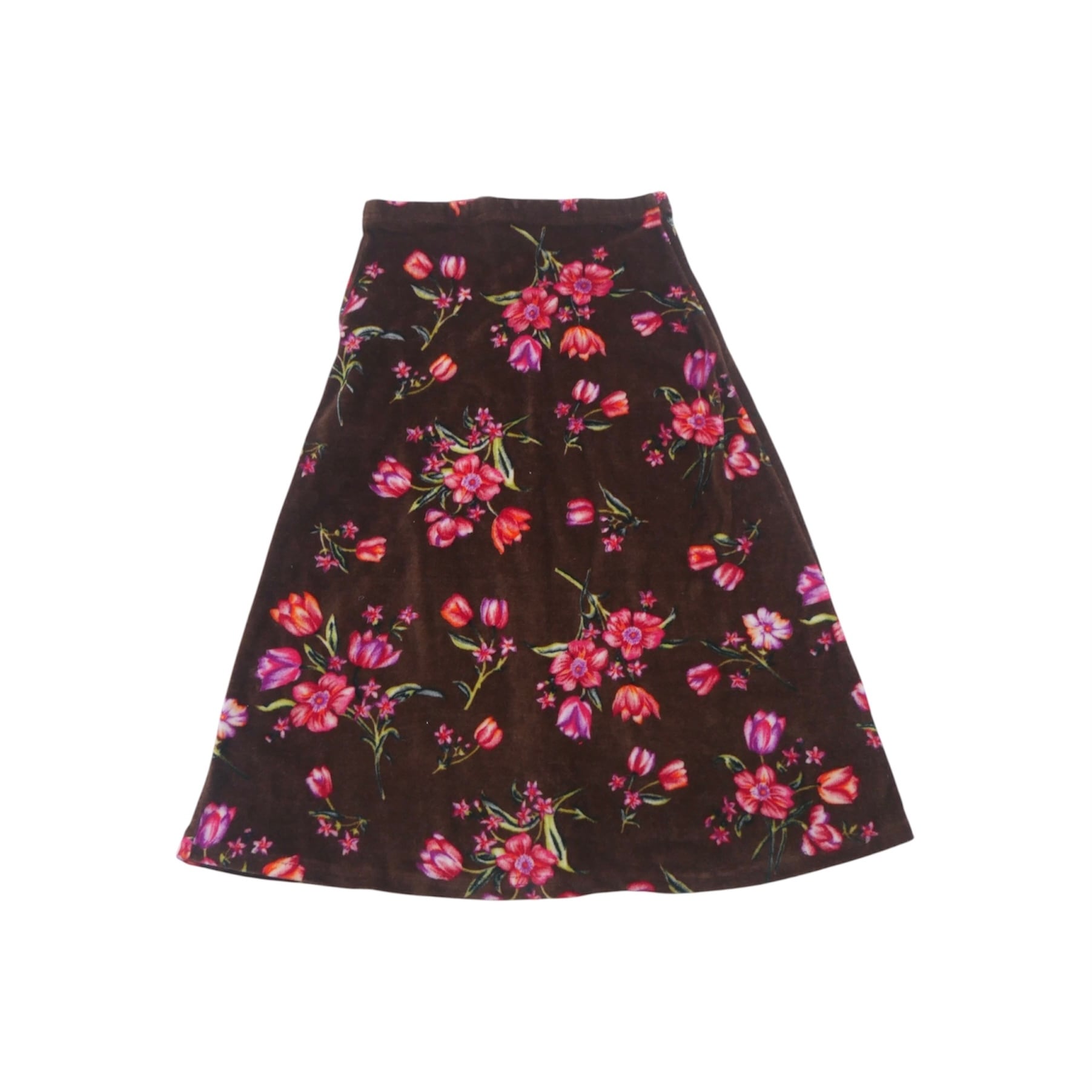 Vintage | Flower velvet skirt