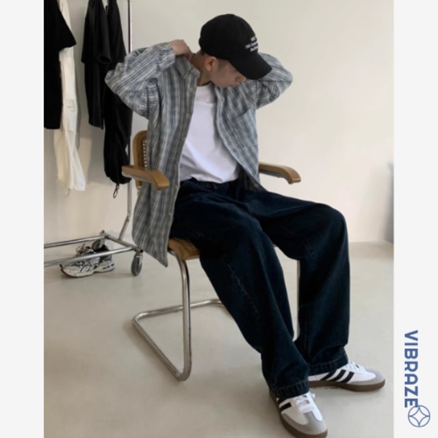 ルーズウォッシュベーシックジーンズパンツ vi1517