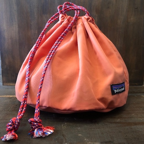 Patagonia custom Drawsting bag【巾着袋】オレンジ