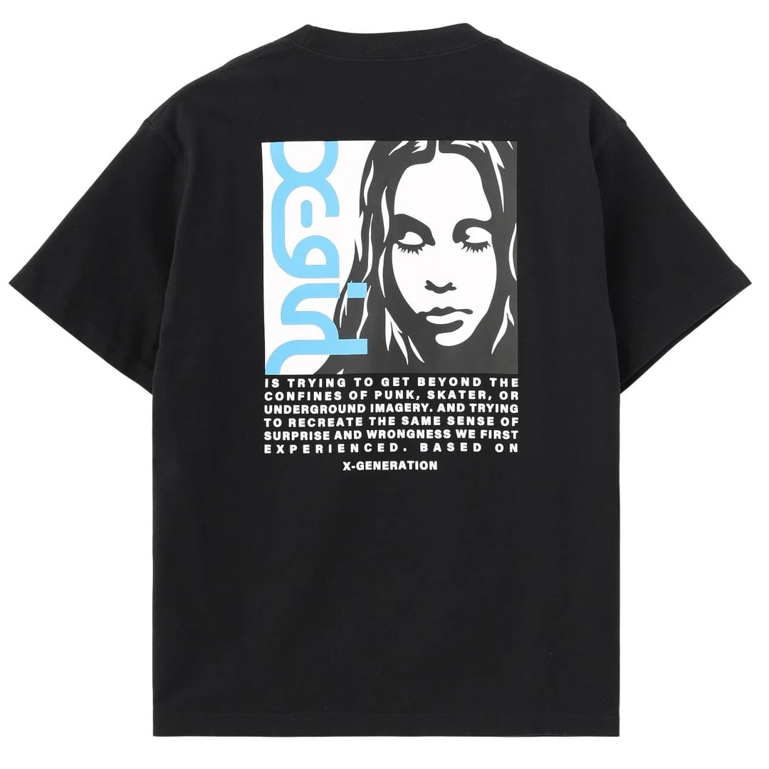 【x-girl】SIDE LOGO FACE LABEL S/S TEE【エックスガール】