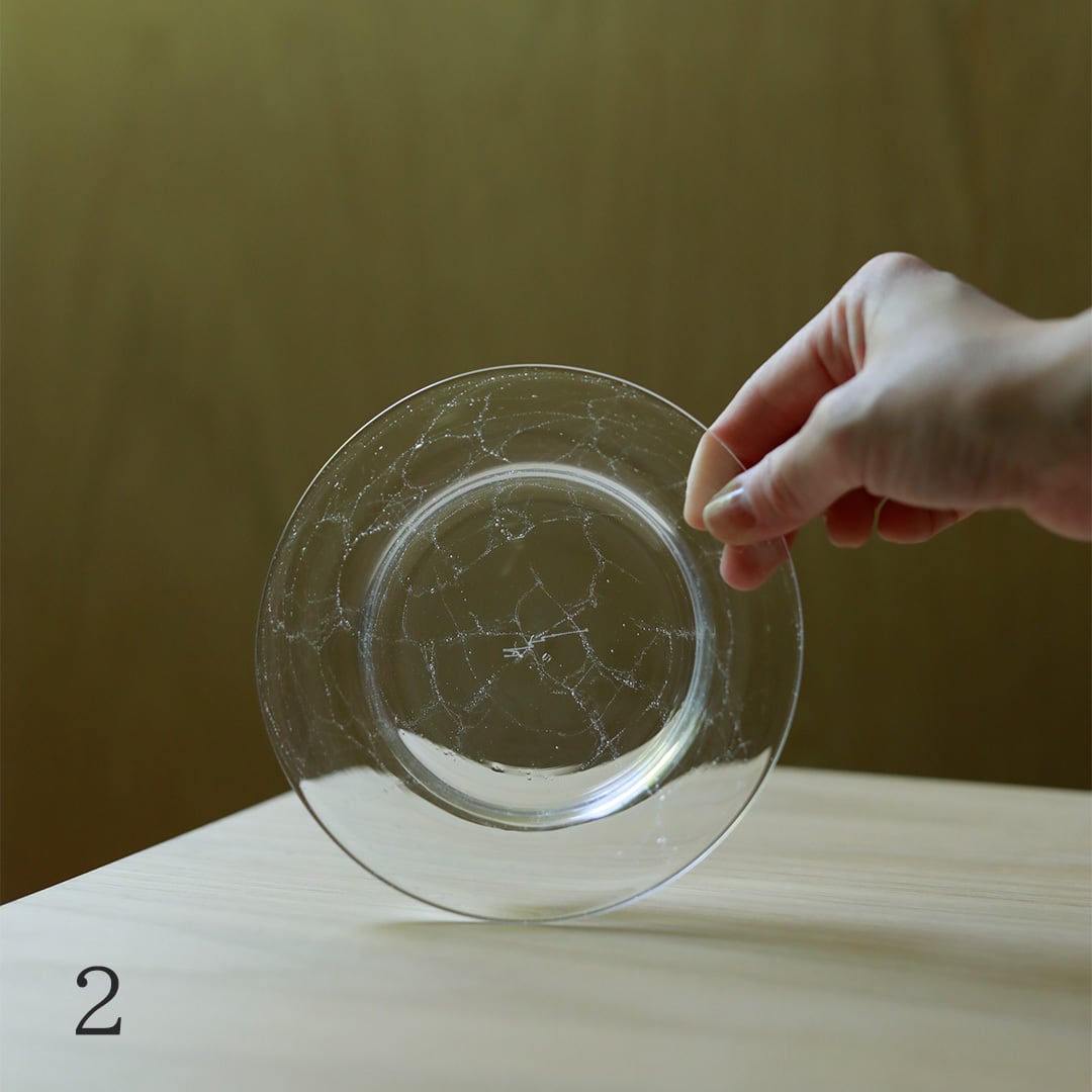 nora glassworks 甲田彩恵 (ノラグラスワークス) limplate 5寸 clear