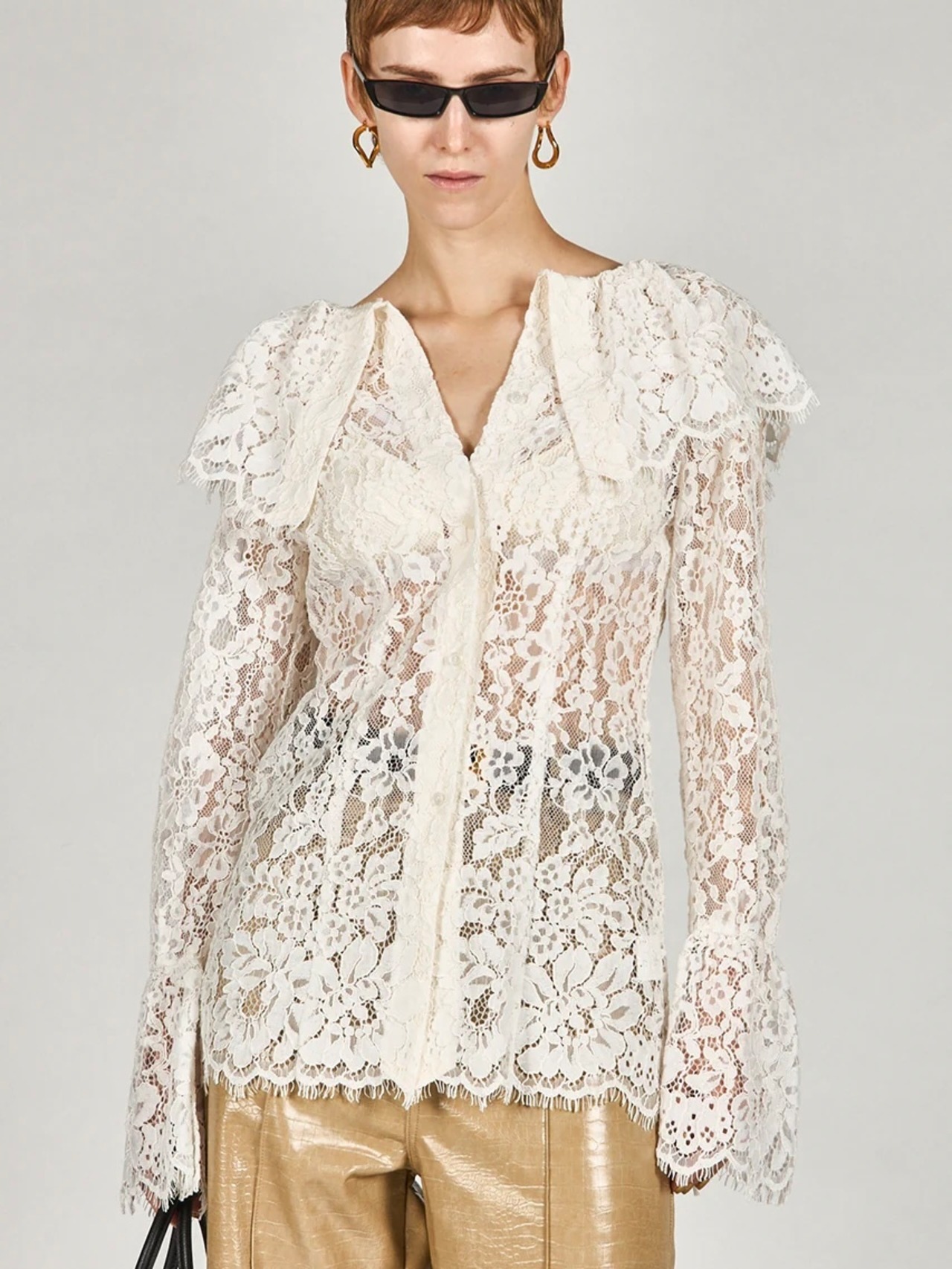 【先行予約】PRANK PROJECT プランクプロジェクト / Scallop Lace Blouse - 1