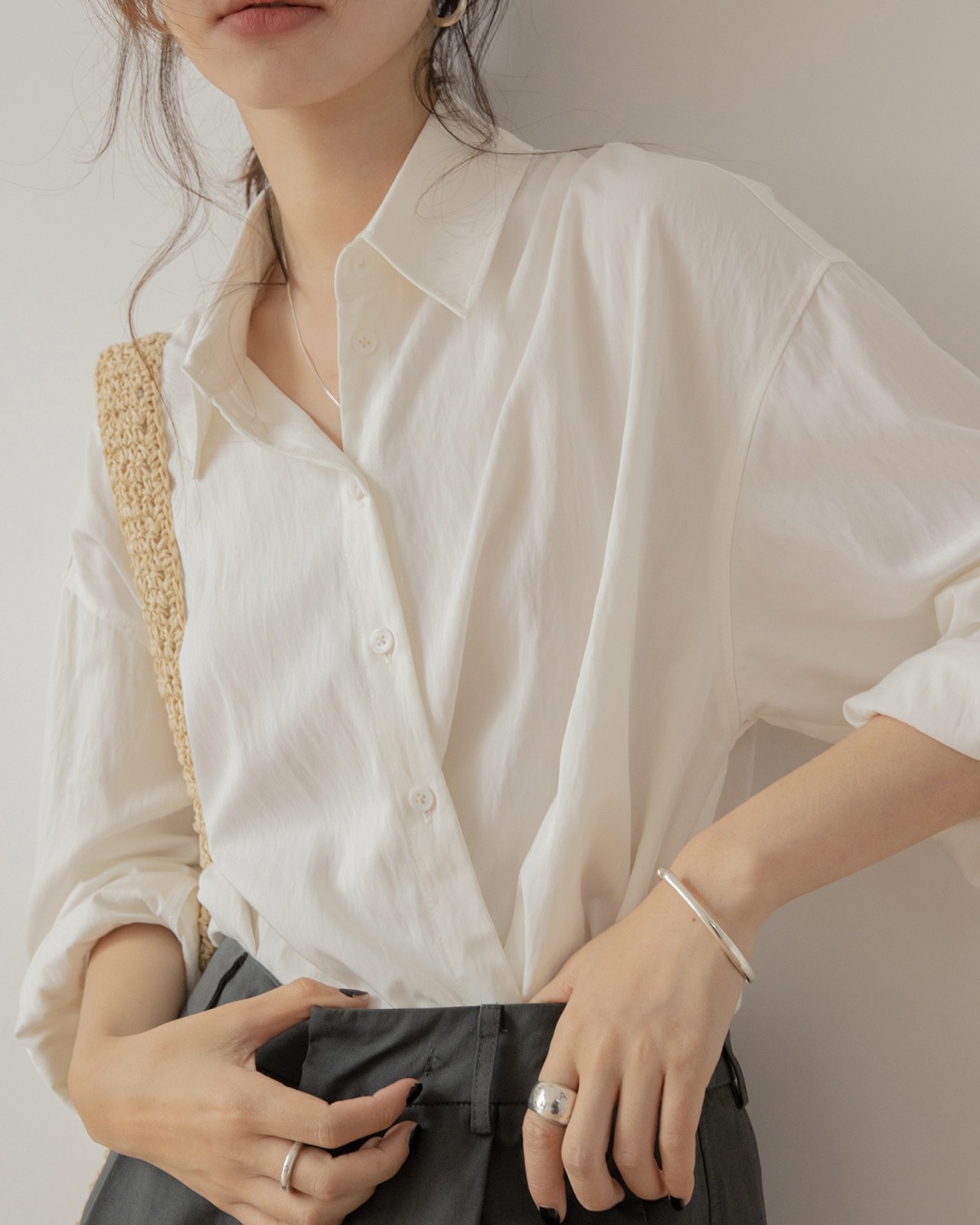 Design draped long sleeve Shirt T20064