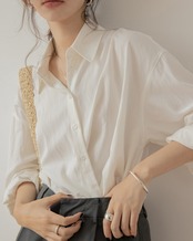 Design draped long sleeve Shirt T20064