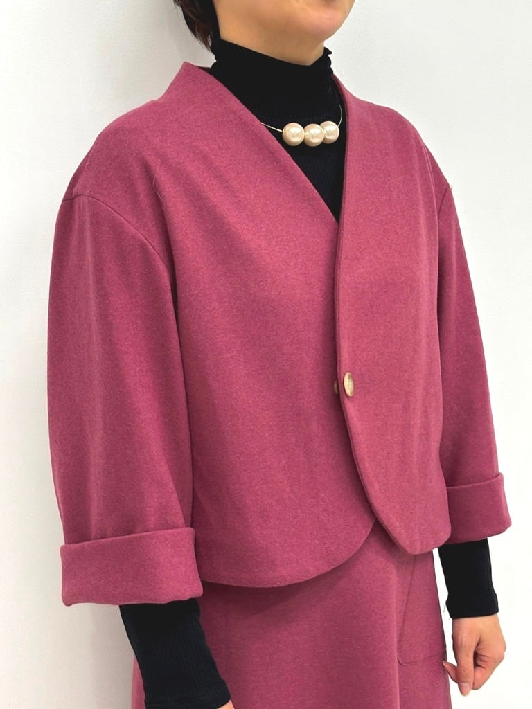 ミルドジャージージャケット(ピンク)