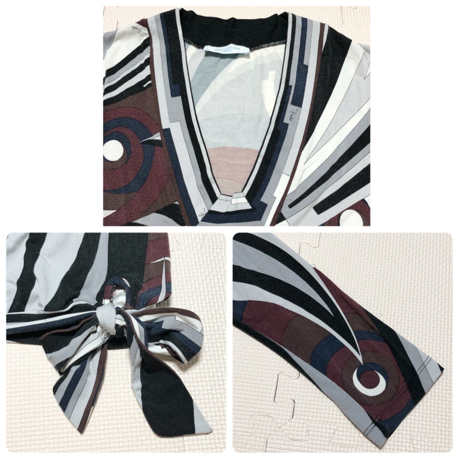 □高級ブランド□EMILIO PUCCI エミリオプッチ プッチ柄総柄ワンピース