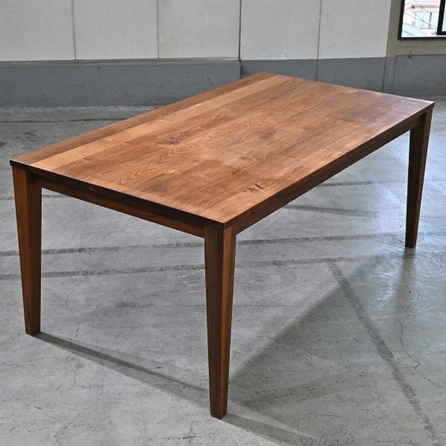 北欧スタイル ダイニングテーブル ウォールナット無垢材 ナチュラル 食卓 作業机 リビング 4人掛け