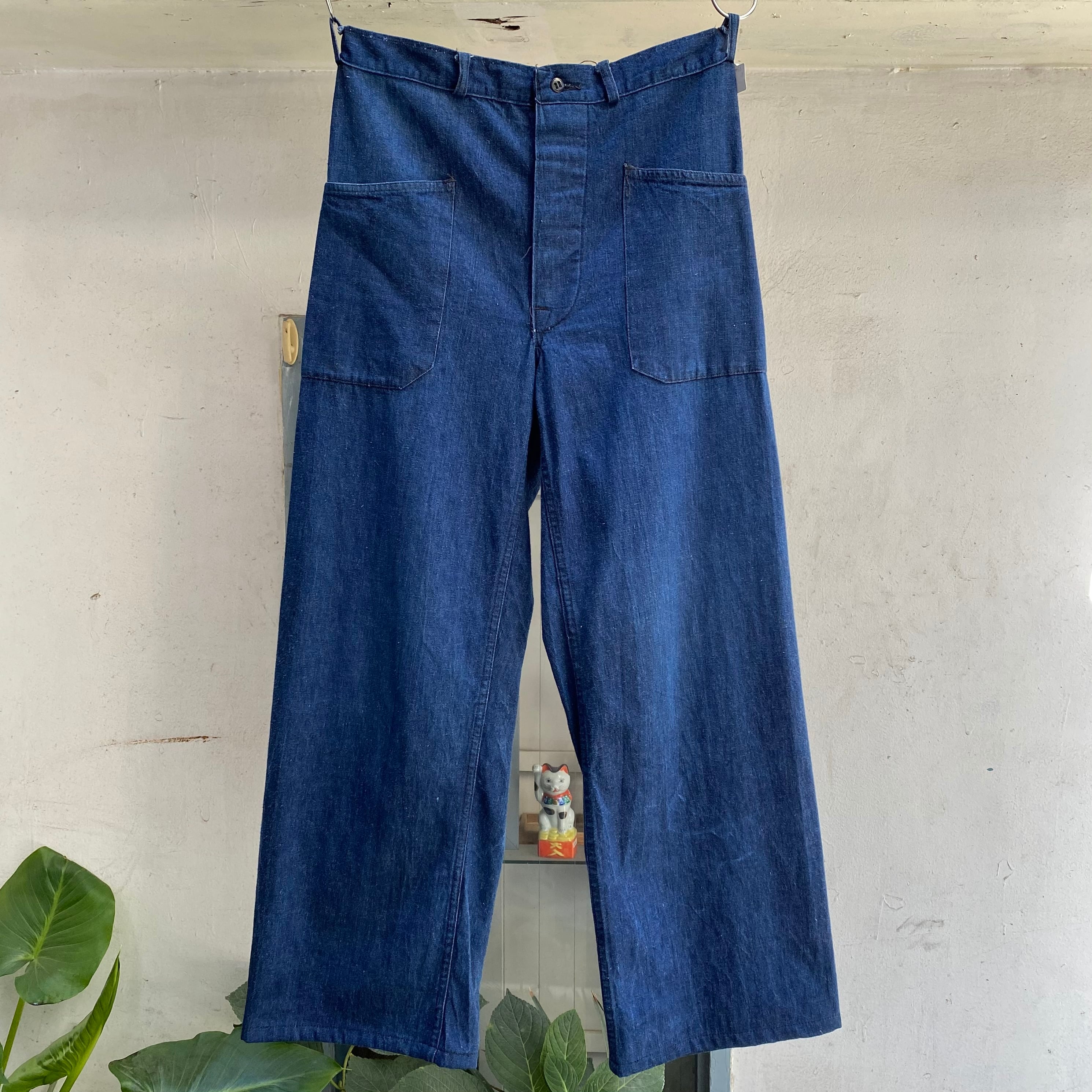 ﾊﾞｷﾊﾞｷ】40's US NAVY Denim Trousers “巻きパン” | 下北沢SPiKe＆SPiCe