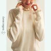 【2color】陽だまり色のクシュクシュハイネックニット 《P0311》