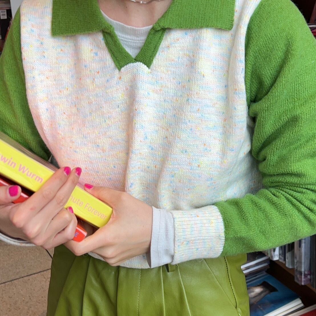 バイカラーポロニット_LN02018