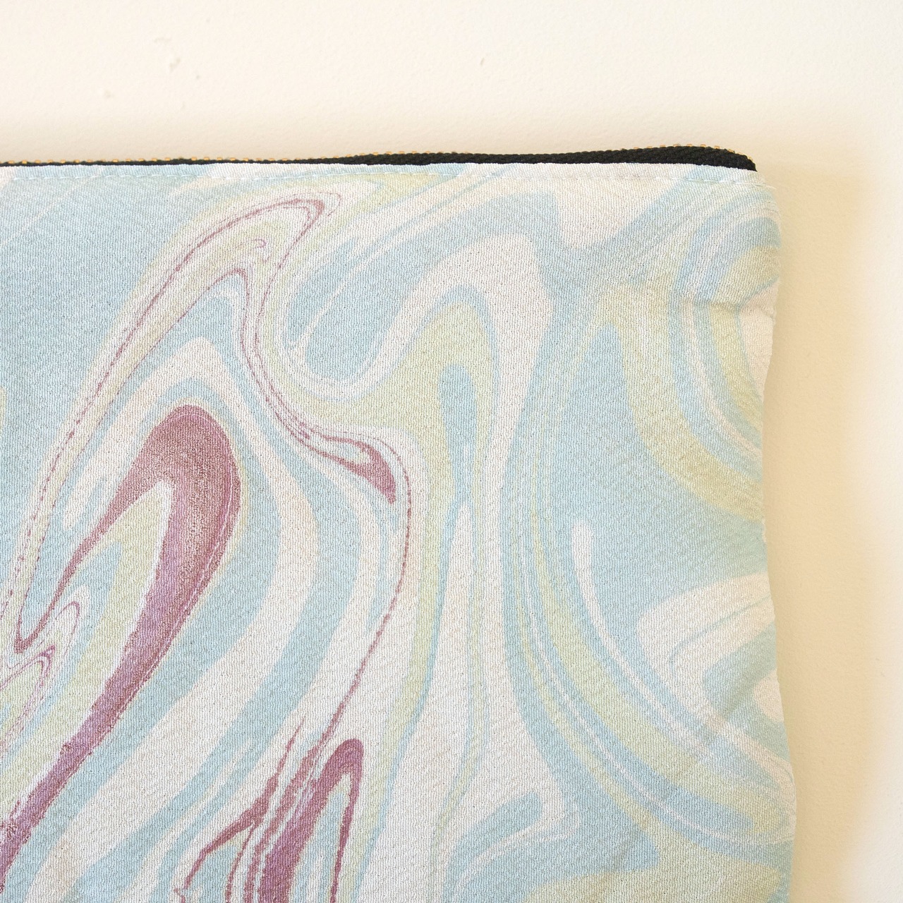 墨流しポーチ 〔紫陽花の庭〕