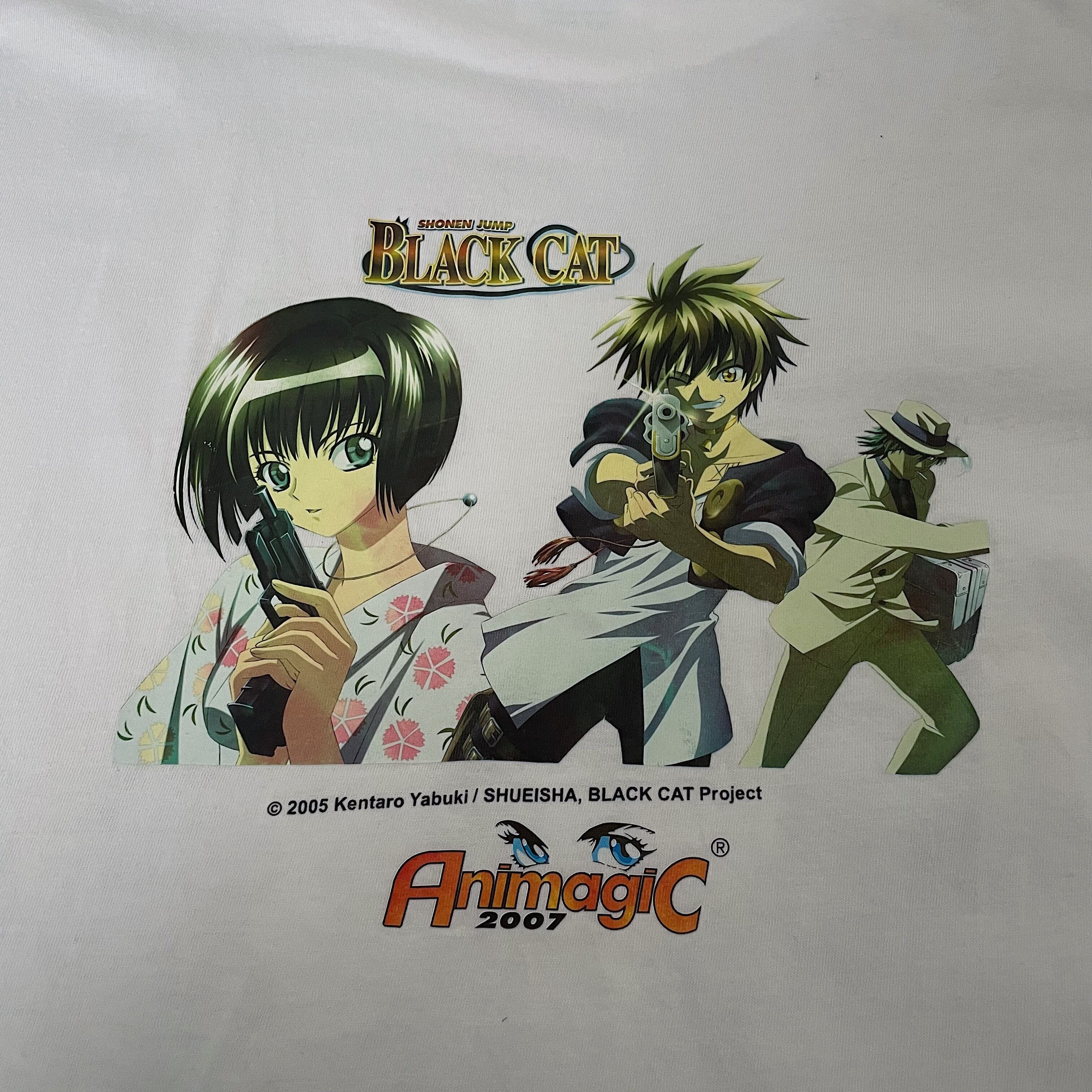 animagic 2007 BLACK CAT Tシャツ 矢吹健太朗 animagic 2007 BLACK CAT Tシャツ 矢吹健太朗