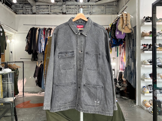 Supreme DENIM CHORE COAT BLACK XL 36836