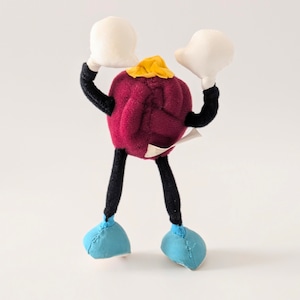 ☆ VINTAGE 1988 ☆ 【 California Raisins（カリフォルニアレーズン） 】 『 RAISIN SUCTION CUP-CONGA DANCER（レーズン・吸盤付き・コンガダンサー） 』ベンダブルぬいぐるみ / plush toy / ビンテージトイ 〚アメリカン雑貨 アメトイ〛