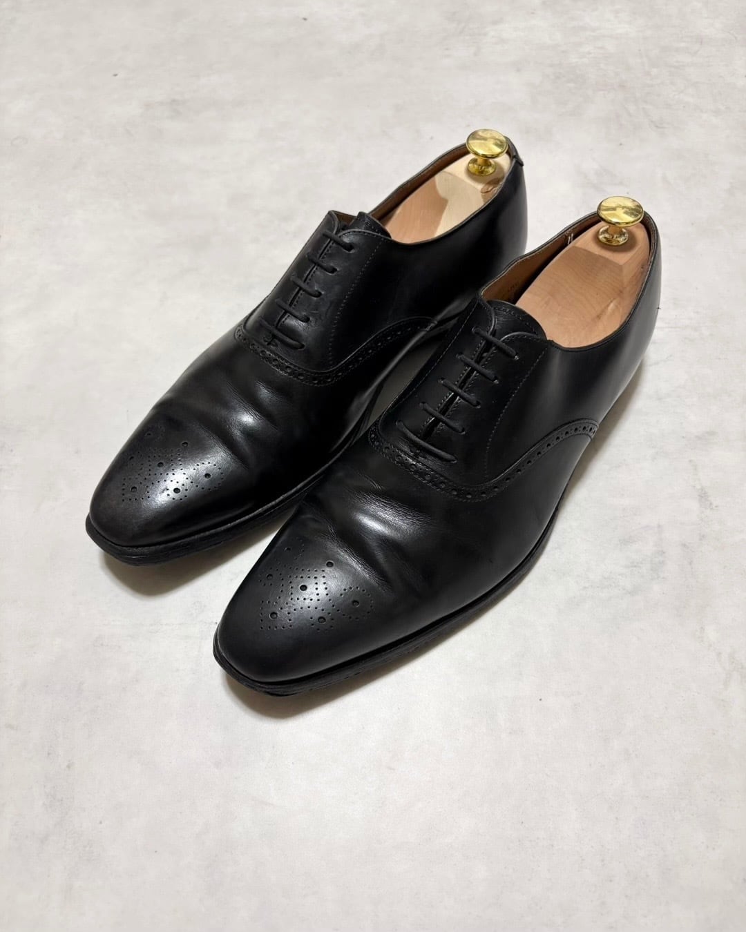 【Used】“Crockett & Jones” EDGWARE Semi Brogue Oxford Shoes MADE IN ENGLAND