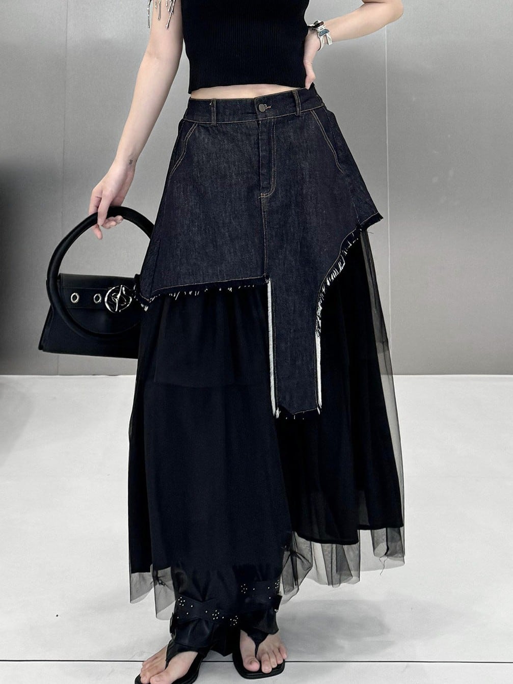 L'Appartement Denim Layered Skirt スカート UPPER HIGHTS/アッパー