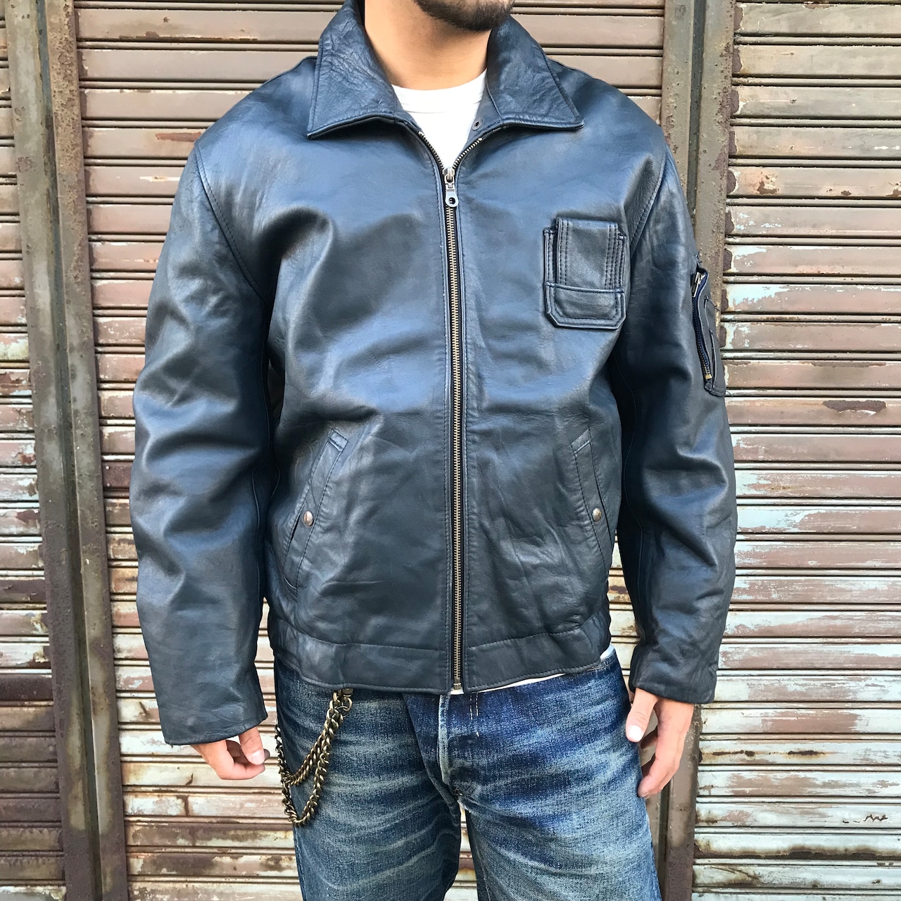 新品☆ AKHESA フランス ラムレザー 若々しく 羊革 XL メッシュ 定価24万 
