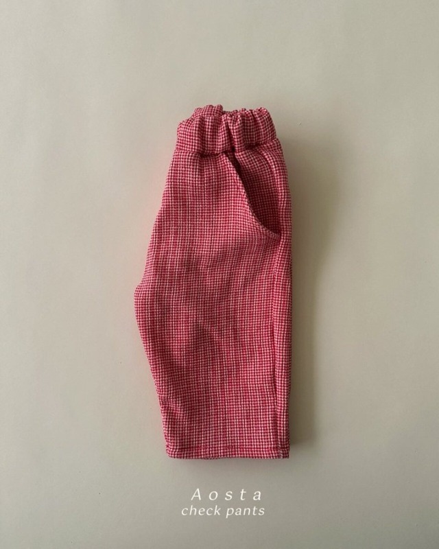 予約⌇aosta / Check pants
