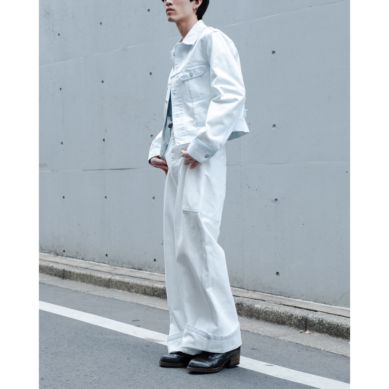 Nomàt] (ノマット) 25SS N-J-12 Mini Trucker Jacket (Extreme bleach