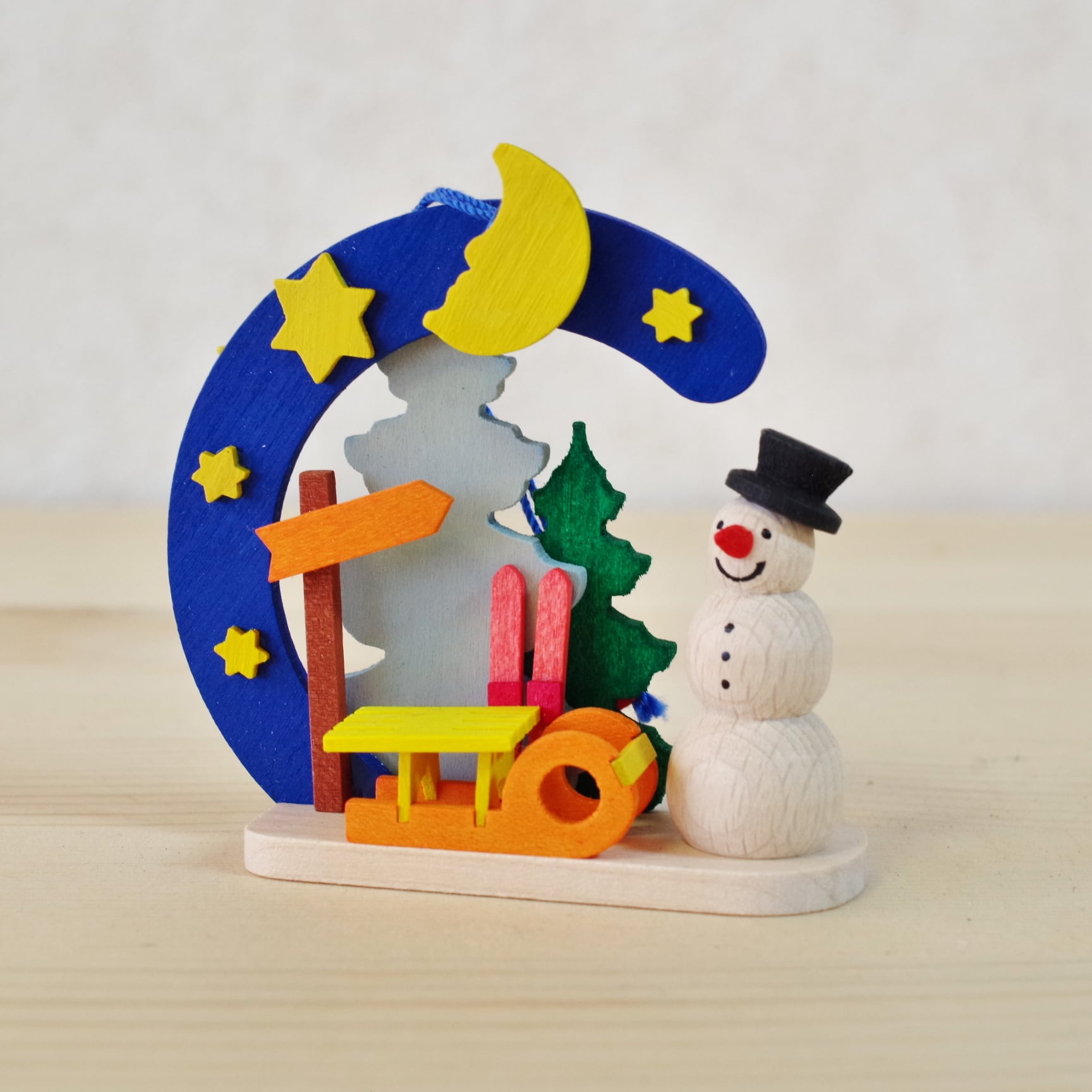 オーナメント 雪だるまとソリ | 木のおもちゃ専門店 おもちゃ箱