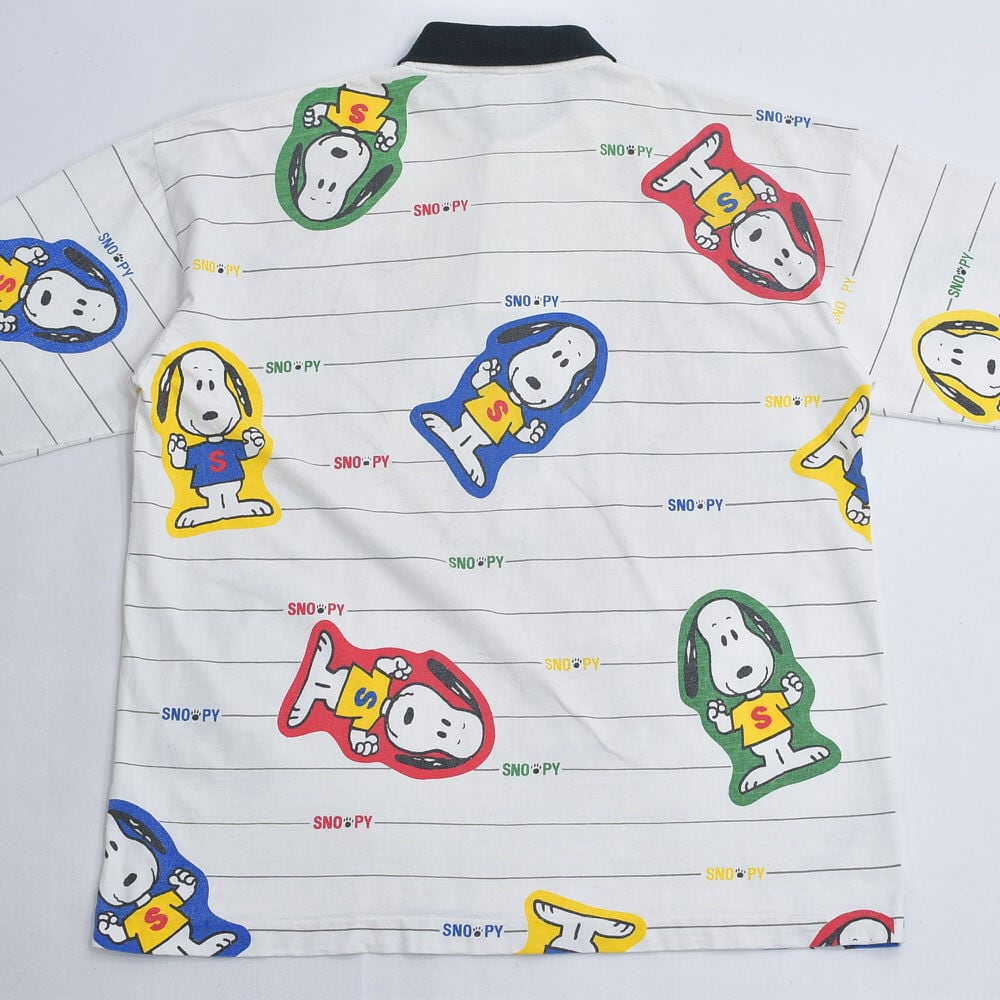 ビンテージ スヌーピー 総柄 長袖シャツ ビンテージ スヌーピー 総柄 長袖シャツ