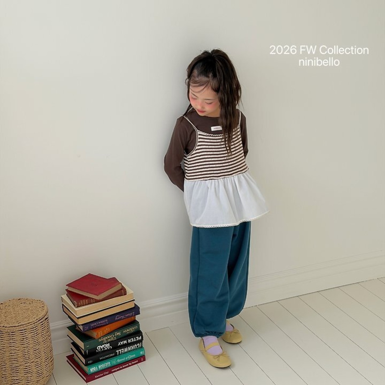 韓国子供服 / ninibello / Tommy Stripe Bustier  / ビスチェ *XS~XXL*