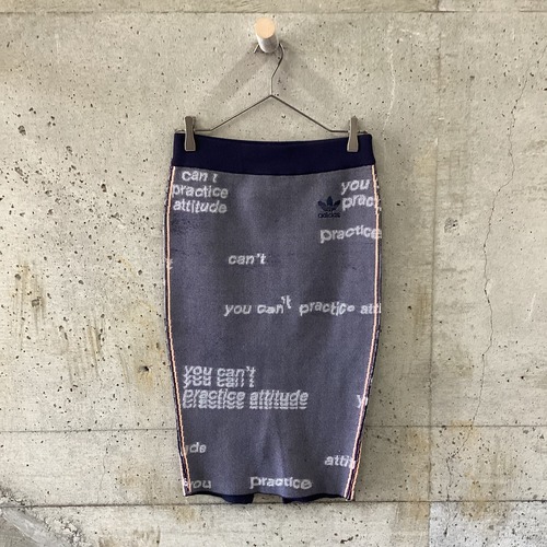 English Letter Stretch Tight Skirt