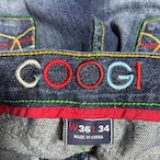 COOGI Hip Hop デニムショーツ 刺繍 ブルー W36 クージー