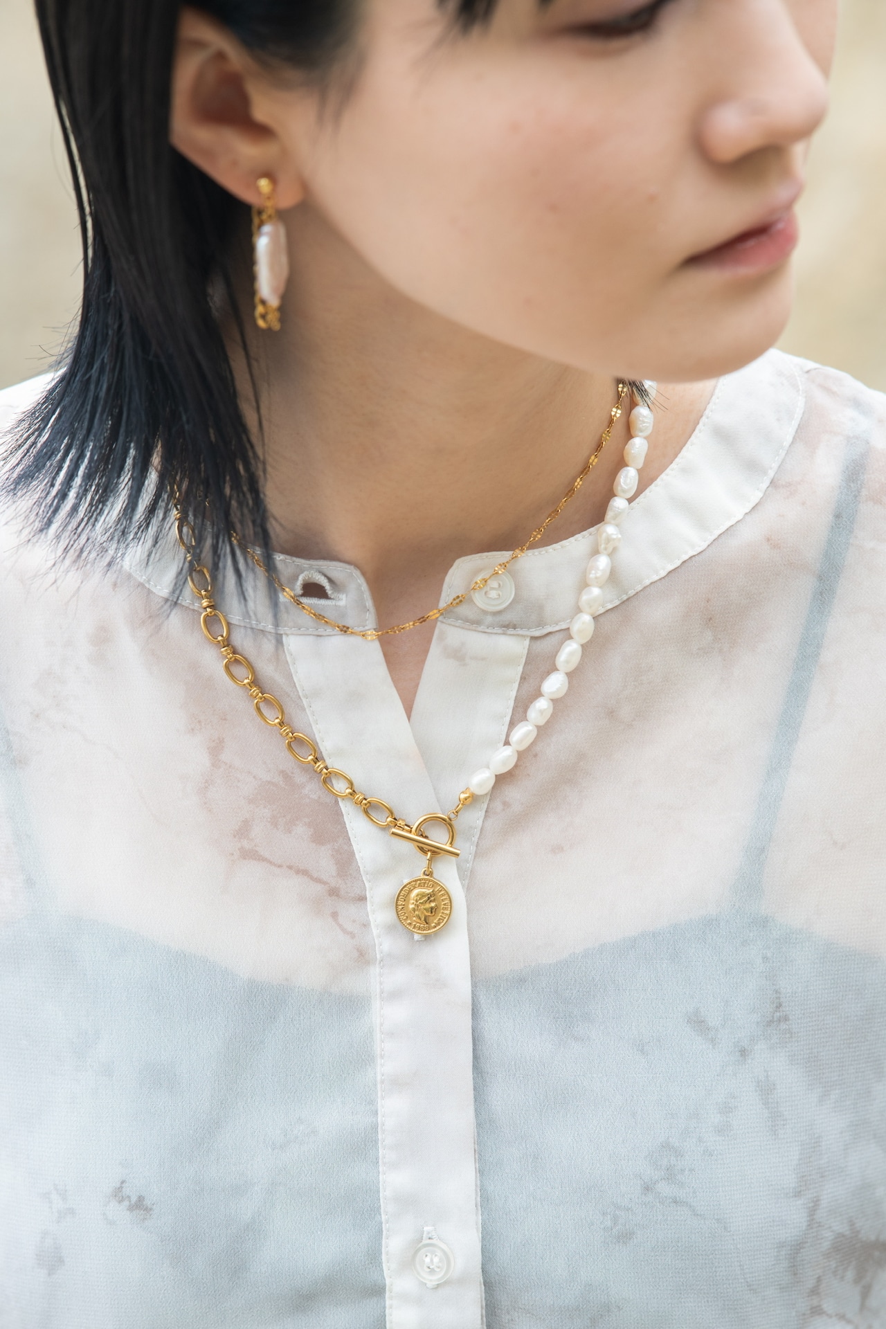 『艶やかな波』 wave necklace