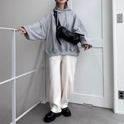 フーディーボリュームシルエットSW/グレー