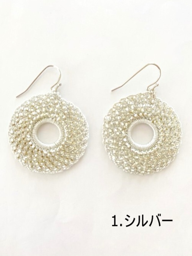 ボンジュックオヤのピアス　ドーナツA (カラーは商品内ページよりお選び下さい)