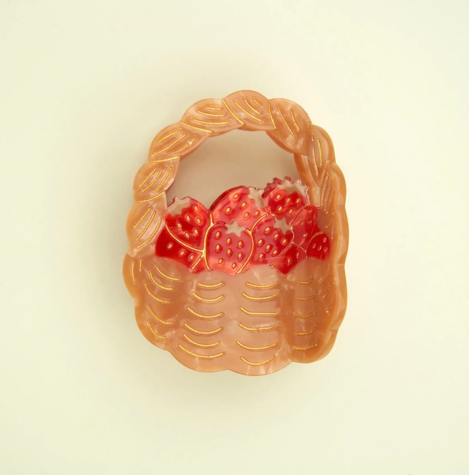 【Coucou Suzette Garden Party collection-Strawberries basket hair claw-】
