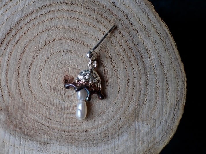 キララホコリピアス | sizleシズル--micro forest jewelry--