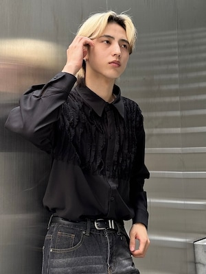 【ALUDE SELECT】simple frill shirt(2color)