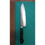 中古o2054 切れる三徳包丁 宏元作 刃185mm＋2特典