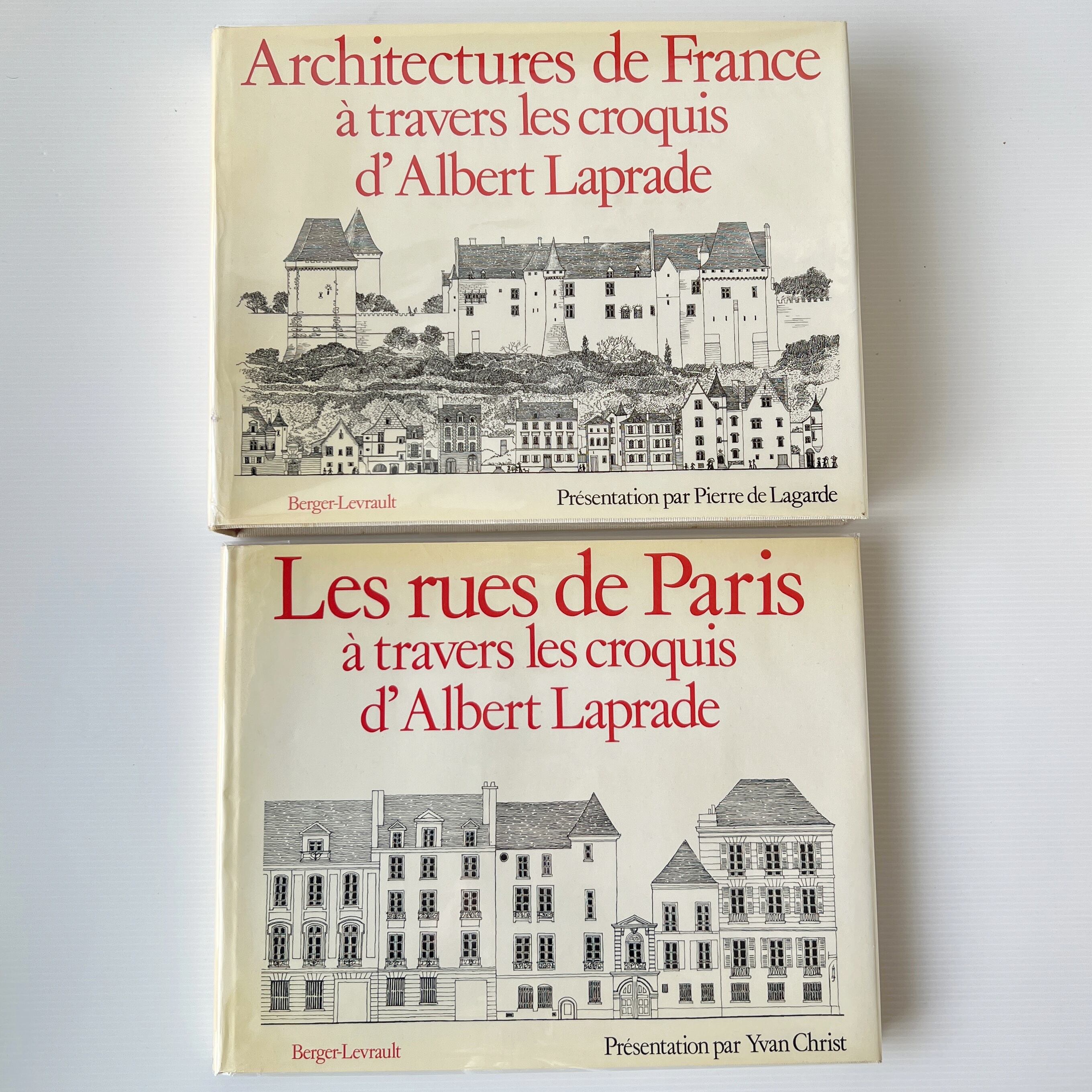 Les Rues de Paris à travers les croquis d'Albert Laprade et Architectures de France à travers les croquis d'Albert Laprade (アルベ―ル・ラプラード スケッチ集)