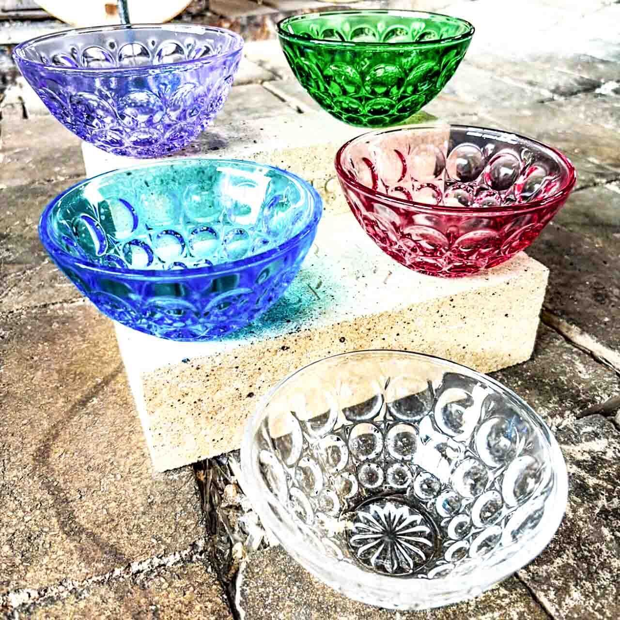 彩華 パープル ドットボウル | 松ヶ岡ガラス｜クリスタルガラス