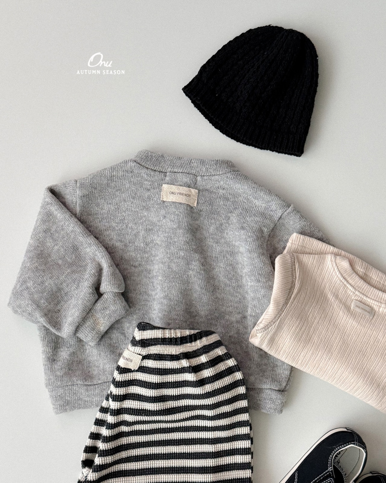 韓国子供服 / ONU / 26Autumn / ワッフルジョガーパンツ / 秋服 *12M~XL *