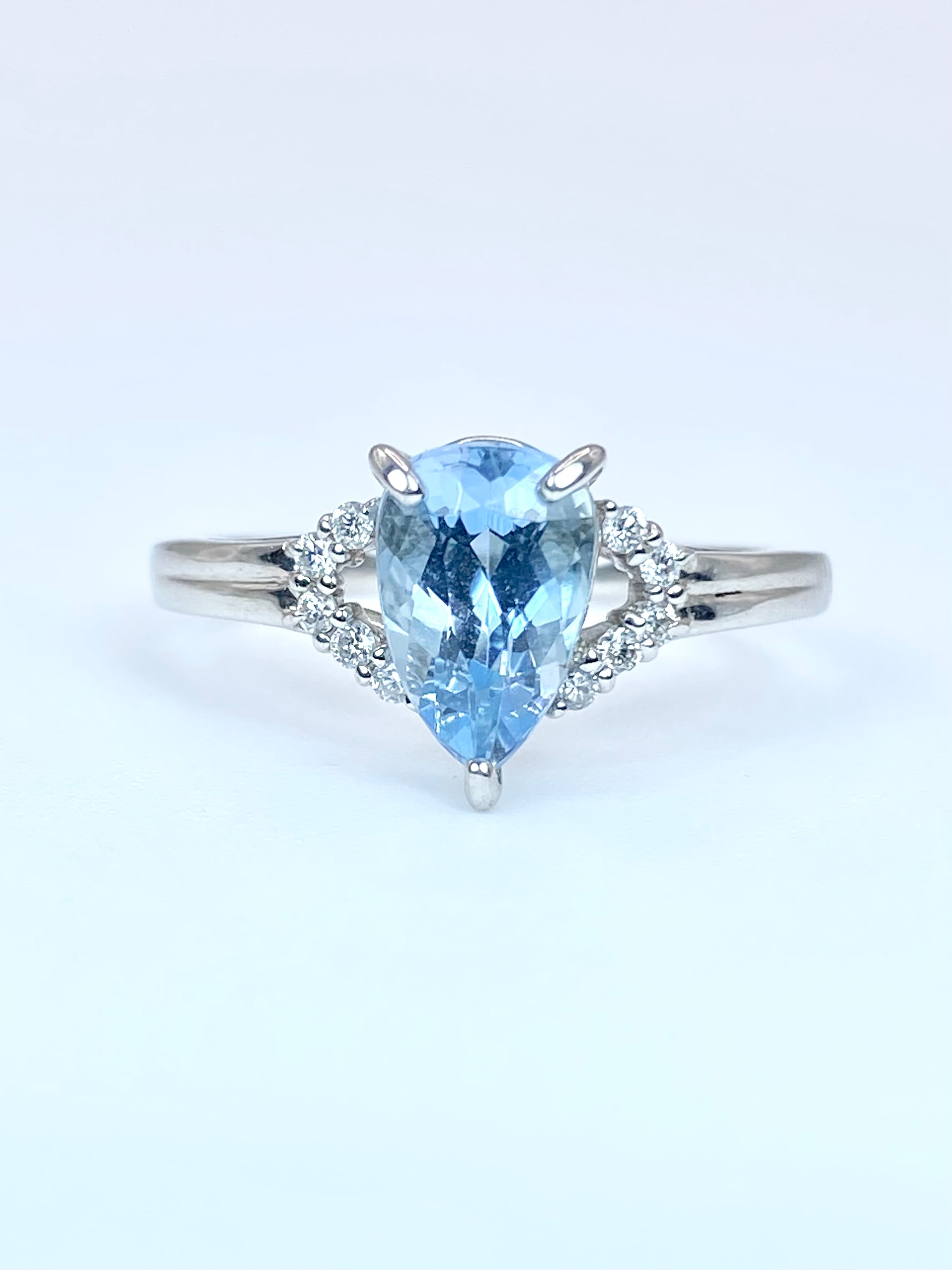 サンタマリア アクアマリン 1.23ct/ダイヤモンド 計0.08ct Pt900