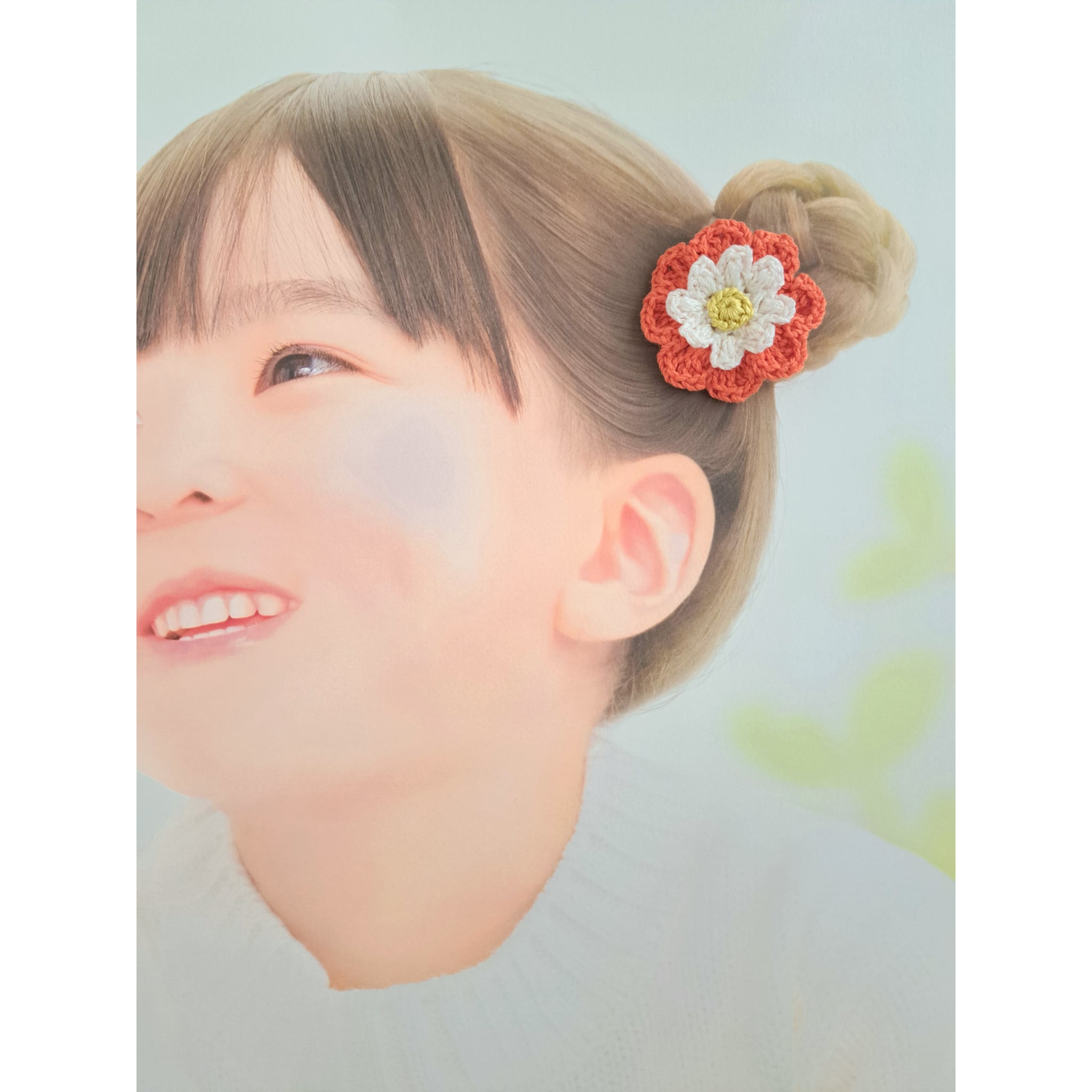 New！／選べる！コットン糸で編むナチュラル雰囲気のお花ヘアゴム