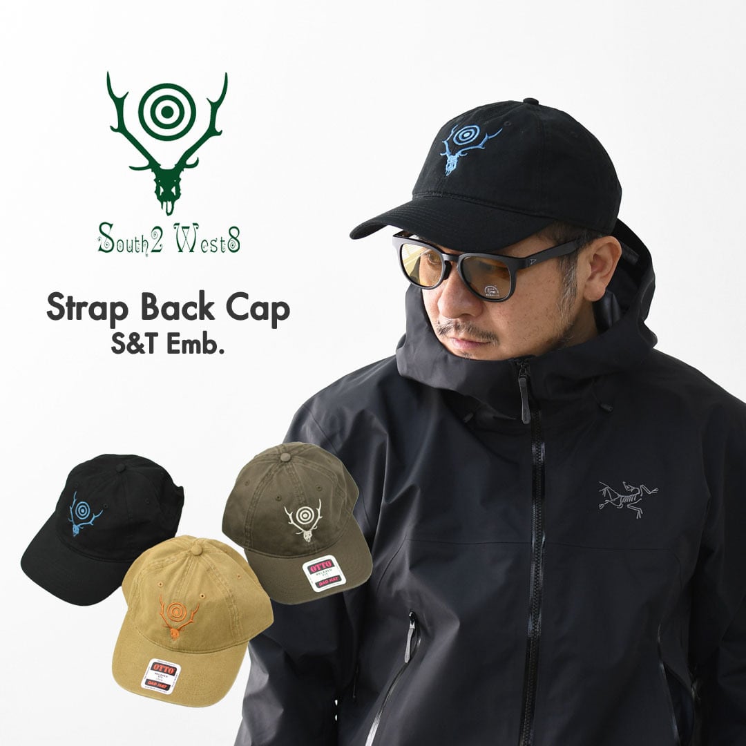SOUTH2 WEST8 [サウスツーウエストエイト] Strap Back Cap - S&T Emb
