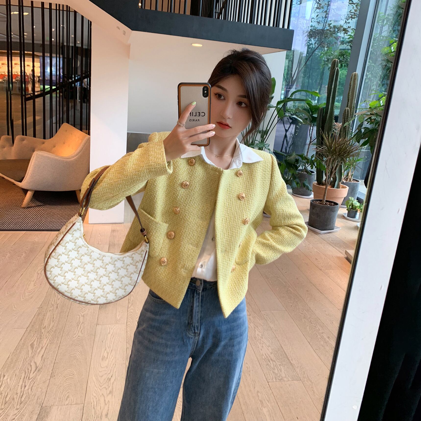 ショートジャケット レディースオータムイエロースタイル 秋物 6Du_Shop_Women68057881991