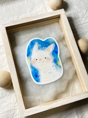 ステッカー◎猫と星空