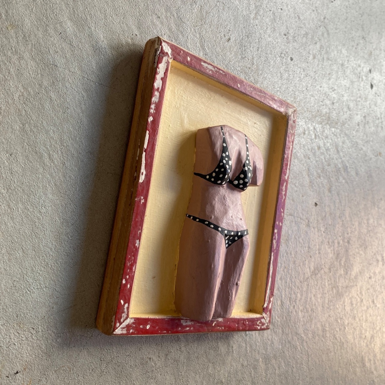 フォークアート OA 壁掛け 額縁 ビキニ